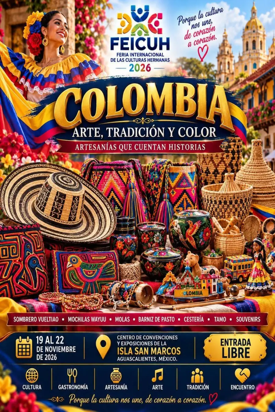 Colombia, arte, tradición y color
